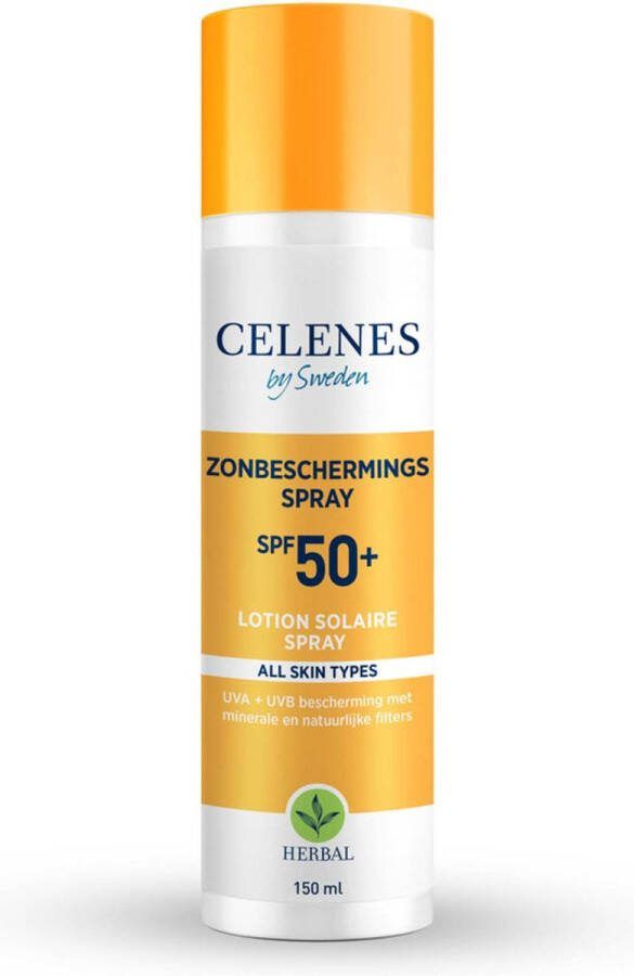 Celenes 2x Herbal Zonnebrand Spray SPF 50+ Alle Huidtypes 150 ml
