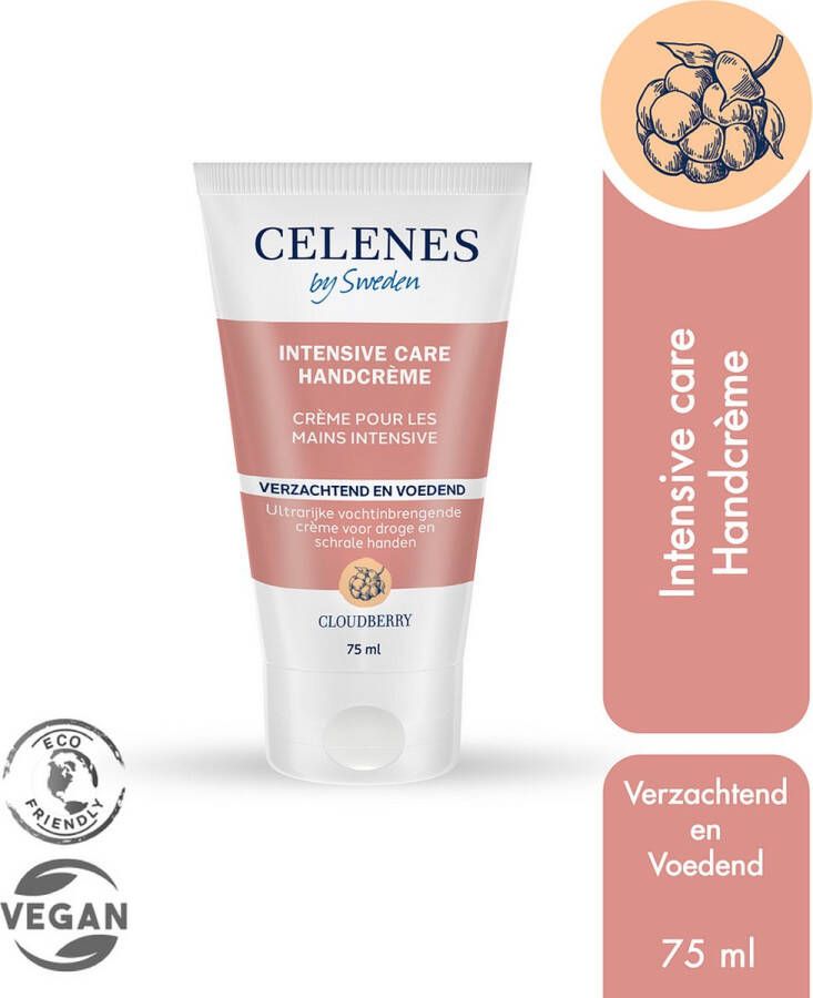 CELENES by Sweden Cloudberry Handcrème Hydraterend Droge & Gevoelige Huid 75ml