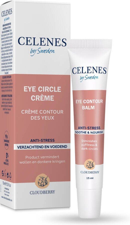 CELENES by Sweden Cloudberry Oogcontourbalsem Anti-Stress 15ml Anti-Stress Oogcrème Alcoholvrij Parfumvrij en vrij van parabenen 15ml