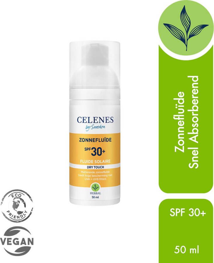 CELENES by Sweden Dry Touch Zonnebrand SPF30+ Alle huidtypes