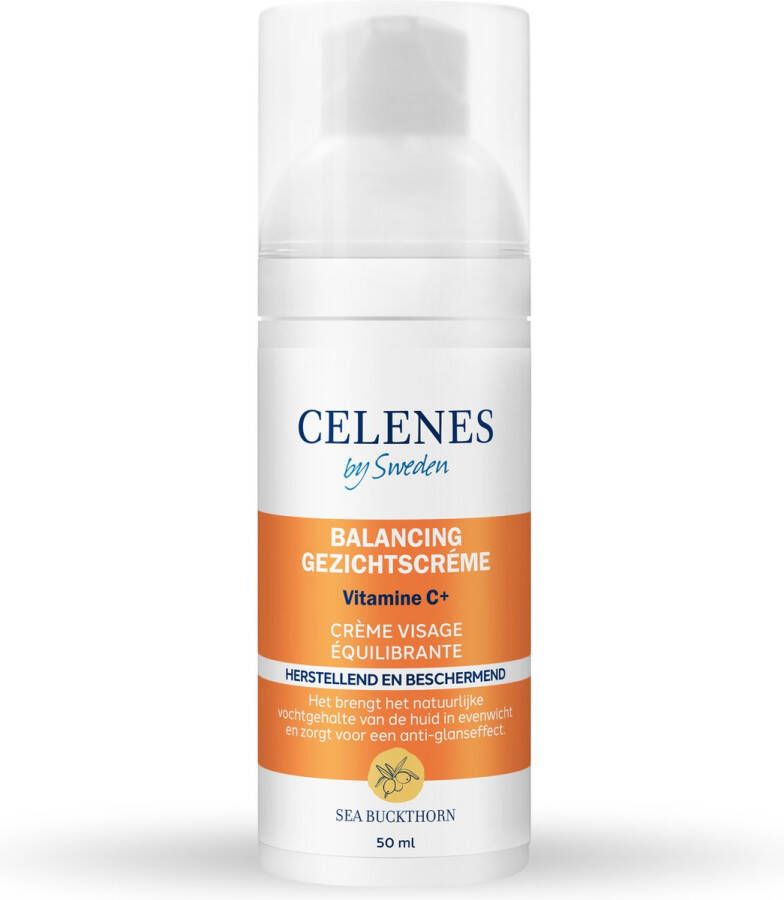 CELENES by Sweden Sea Buckthorn Gebalanceerde Gezichtscrème 50ml. Vitamine C+ Gecombineerde Vette Huid