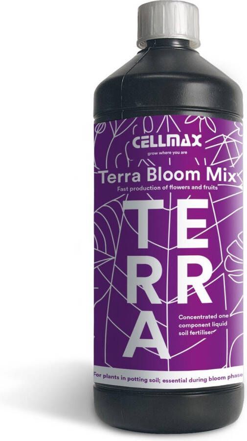 Cellmax TERRA Plantenvoeding Vloeibaar 1L voor Bloeiende planten NPK 2-2-6