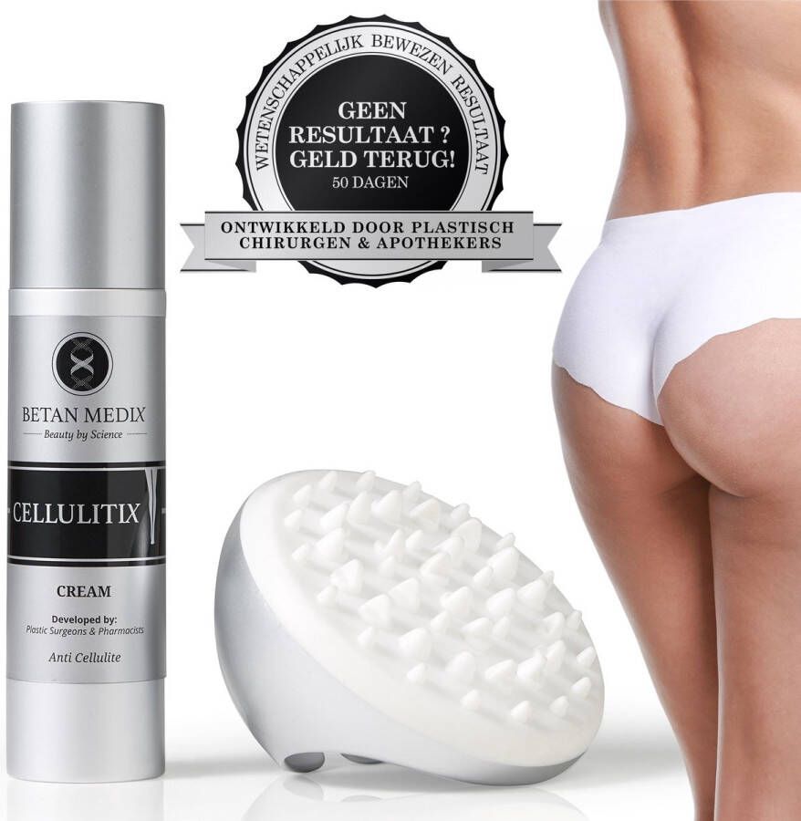 CellulitiX Anti Cellulitis Creme met Borstel Hydraterende Bodycrème