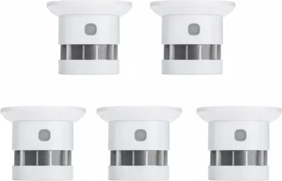 CELT Rookmelder (5st) 3 jaar batterij – 85dB geluid 360° monitoring Red dot design award Lage batterij melder – Wit