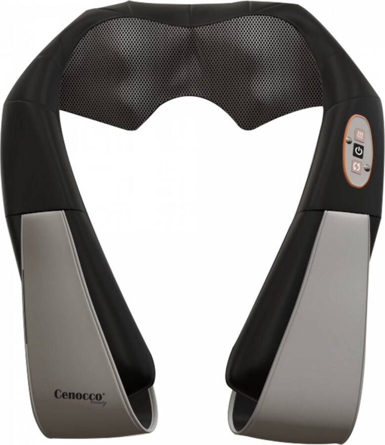 Cenocco Beauty Cenocco Shiatsu Massagekussen Elektrische nekmassage schouder armen en lichaamsmassage apparaat Verwarmde massages Zwart Grijs