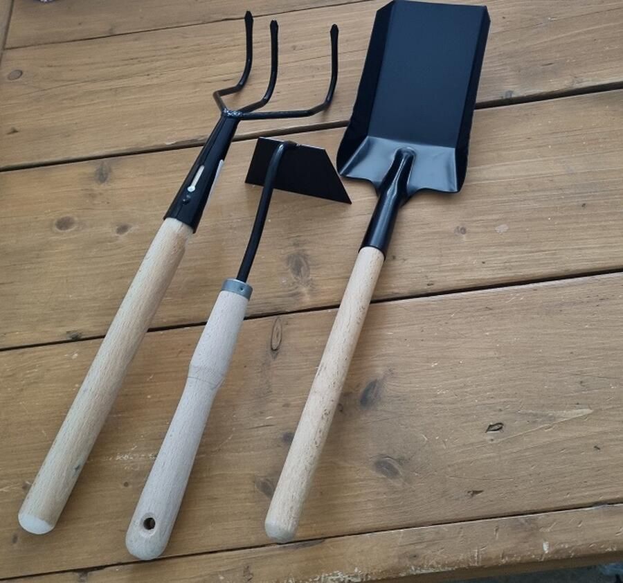 Centi Tuingereedschap 3 delige set met Plantschep Handcultivator Schoffel