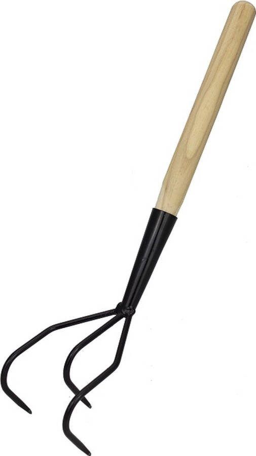 Centi Handhark Drietand met stevig houten handvat 57 cm
