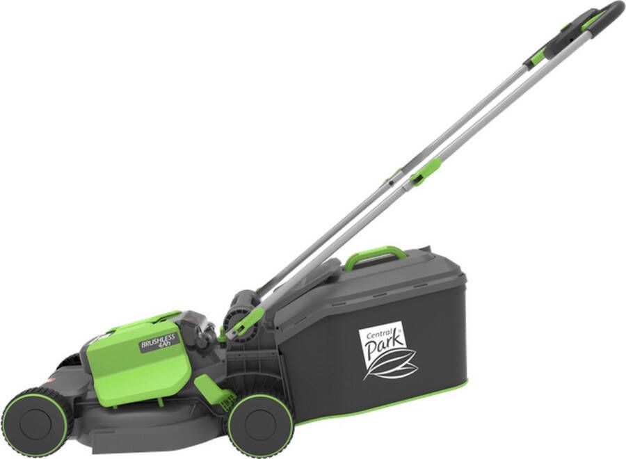 Central Park Accu Grasmaaier Clm1834bd 20v Borstel Loze Motor 34cm Maaibreedte 6 Instelbare Maaistanden