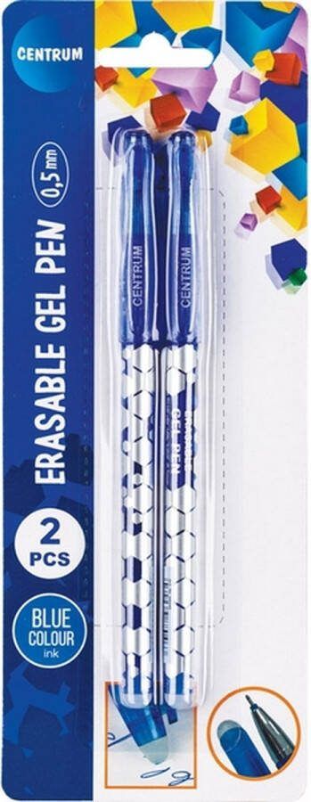 Centrum Uitwisbare Gelpennen 2-Pack 0 5 MM Blauw