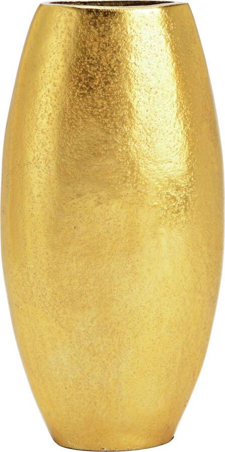 CEPEWA Deco Metalen bloemenvaas goud Monaco de luxe D11 x H22 cm Stijlvolle interieurs