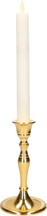 CEPEWA Luxe kaarsenhouder kandelaar klassiek goud metaal 10 x 10 x 17 cm Kandelaars voor dinerkaarsen