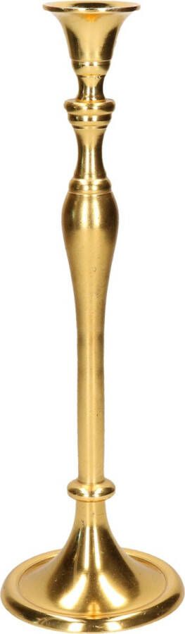 CEPEWA Luxe kaarsenhouder kandelaar klassiek goud metaal 10 x 10 x 33 cm Kandelaars voor dinerkaarsen