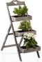 Cepewa Plantenrek plantentafel hout 3 etages opvouwbaar 65 x 32 x 80 cm Plantenrekjes - Thumbnail 1