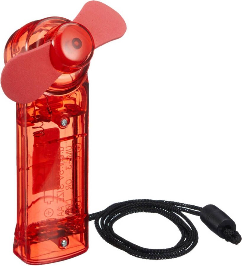 Cepewa Ventilator voor in je hand Verkoeling in zomer 10 cm Rood Klein zak formaat model Handventilatoren