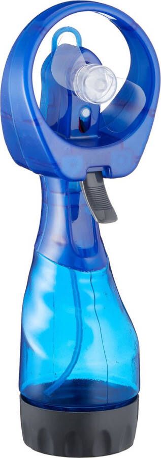 Cepewa Ventilator Waterverstuiver voor in je hand Verkoeling in zomer 25 cm Blauw Handventilatoren