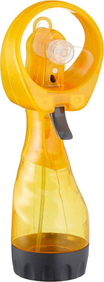 Cepewa Ventilator waterverstuiver voor in je hand Verkoeling in zomer 25 cm Geel Handventilatoren