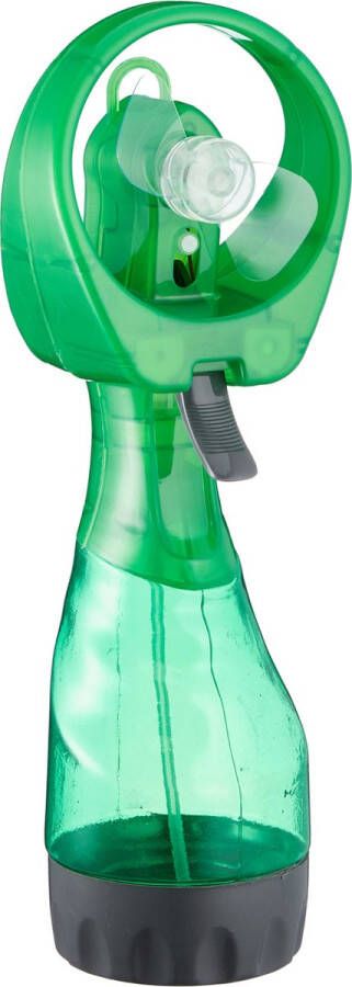 Cepewa Ventilator waterverstuiver voor in je hand Verkoeling in zomer 25 cm Groen Handventilatoren