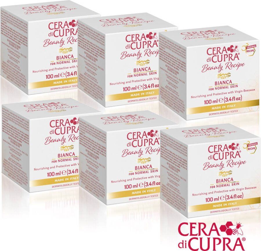 Cera Di Cupra Bianca Crème 6 stuks € 7 48 per stuk pot- met spateltje. Dé verzorgende anti-age dagcrème met echte Cupra bijenwas voor een perfecte normale huid. Ook geschikt voor mannen bijvoorbeeld i.p.v. after shave