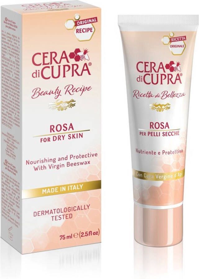 Cera Di Cupra Rosa Crème verzorgende anti-age dagcrème met echte bijenwas. Voor een normale en drogere huid. Ook geschikt voor mannen bijvoorbeeld na het scheren