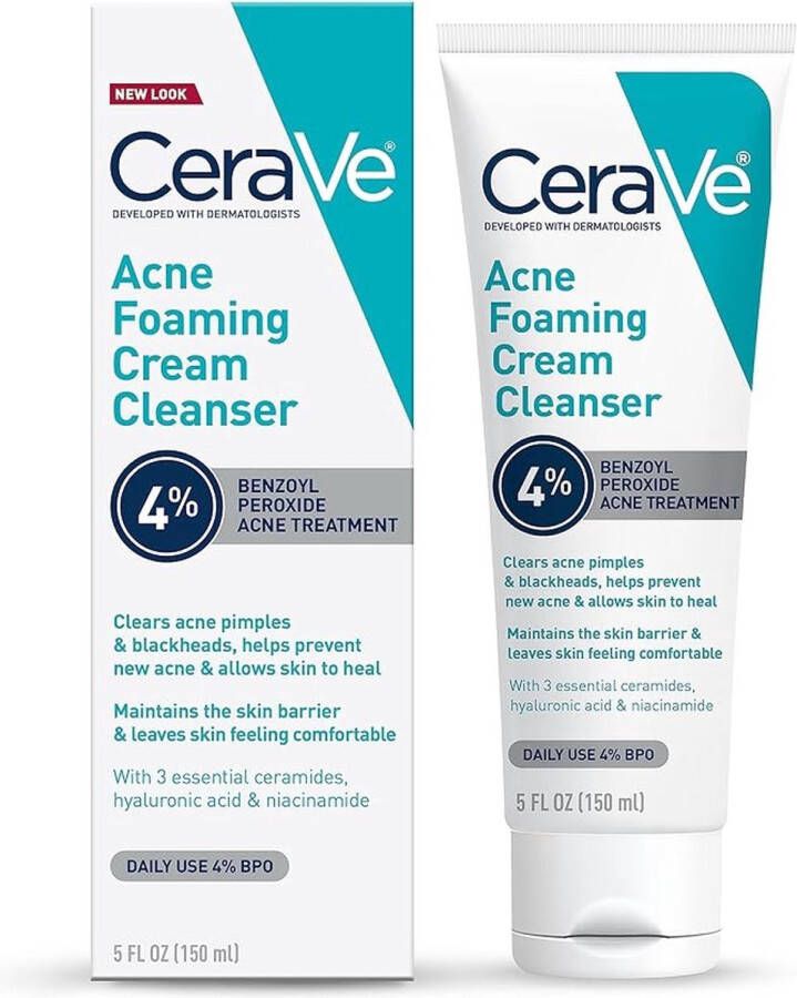 CeraVe acne foaming cleanser-acne verwijderen-puisten verwijderen-mee eters verwijderen-150 ml