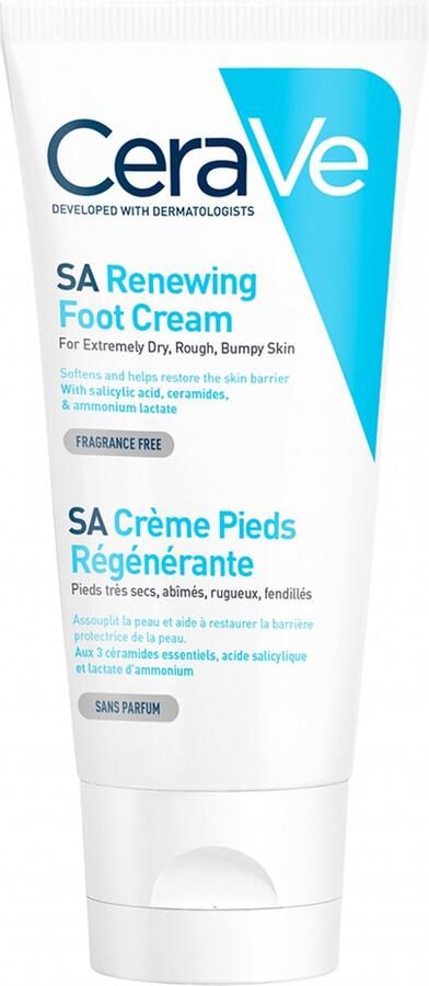 CeraVe SA Renewing Foot Cream Voetcrème (extreem) droge en ruwe voeten 88ml SA Herstellende Voetcrème