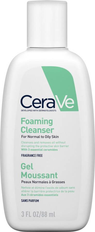 CeraVe Foaming Cleanser Reinigingsgel normale tot vette huid 88 ml
