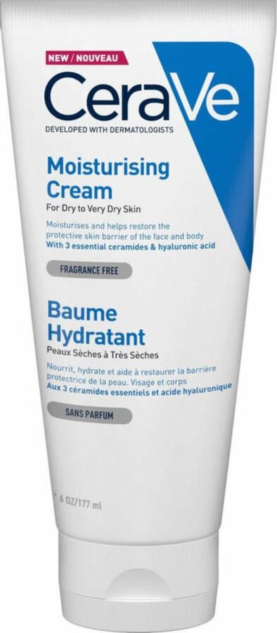 CeraVe Moisturizing Cream Bodycrème droge tot zeer droge huid 177 ml Hydraterende crème