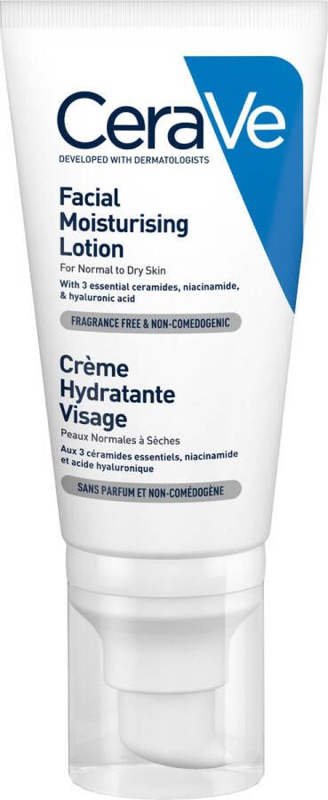 CeraVe Hydraterende Gezichtscrème voor de Normale tot droge huid met Niacinamide 52ml