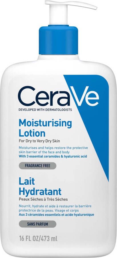 CeraVe Hydraterende Lotion voor de droge en zeer droge huid van gezicht en lichaam 473ml