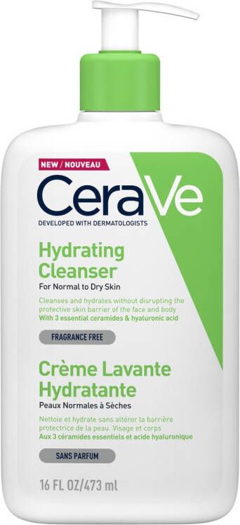 CeraVe Hydrating Cleanser Reinigingscreme normale tot droge huid 473ml Hydraterende Reinigingscrème