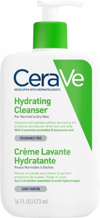 CeraVe Hydrating Cleanser Reinigingscreme normale tot droge huid 473ml Hydraterende Reinigingscrème