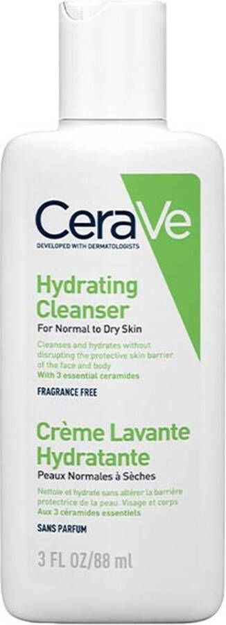 CeraVe Hydrating Cleanser Reinigingsmelk normale tot droge huid 88 ml