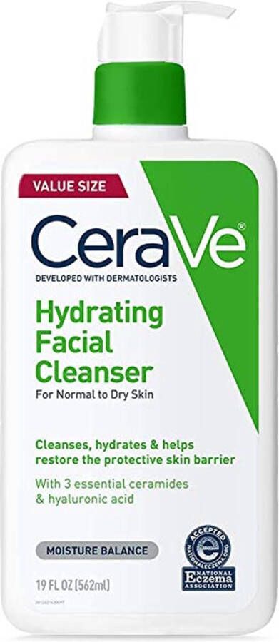 CeraVe Hydrating Facial Cleanser Reinigingsmelk normale tot droge huid 562 ml