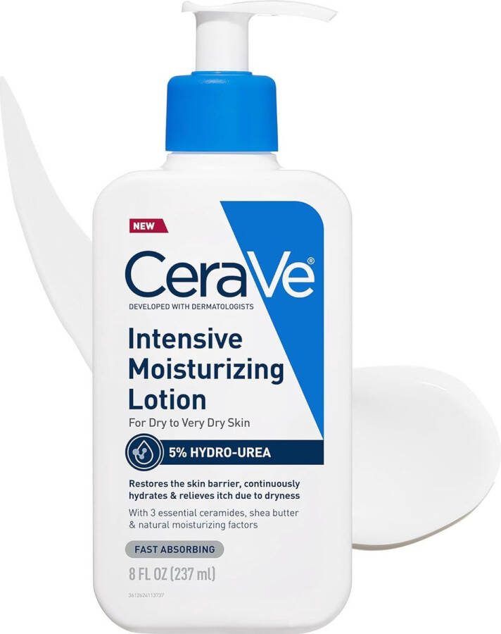 CeraVe Intensive Moisturizing Lotion Hydro-Urea + Shea Butter Droge huid Rode huid Jeukende huid 237ml