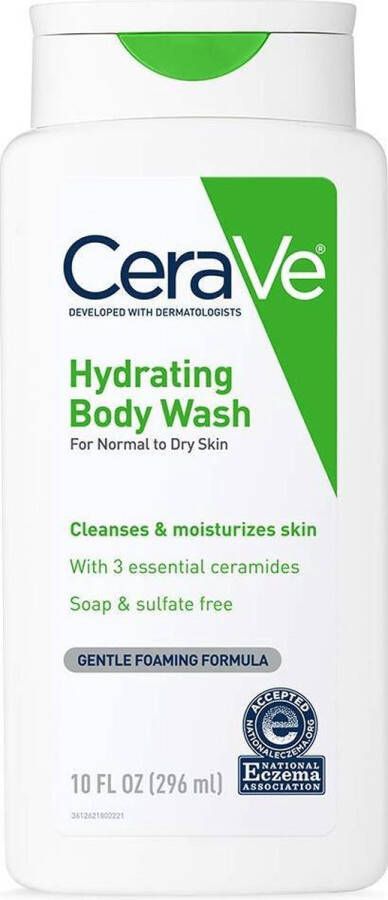 CeraVe lichaamsreiniging voor normaal tot droge huid Hydraterende lichaamsreiniging met hyaluronzuur Sulfaat- en geurvrij