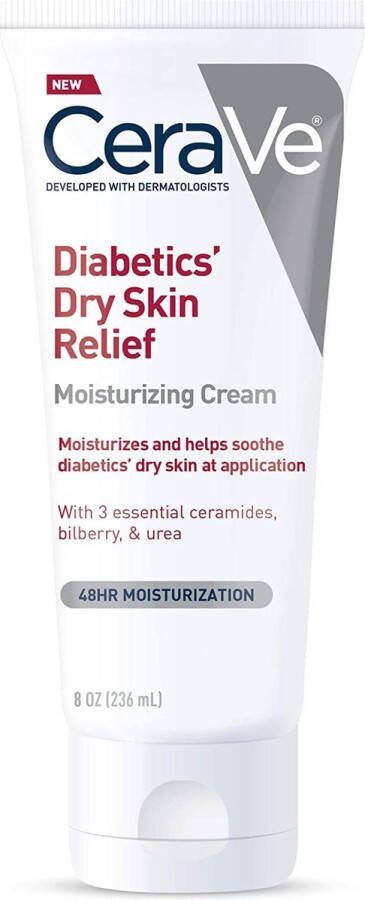 CeraVe Moisturizing Cream Diabetes Droge huid gezicht en lichaam Geur- en parabenenvrij 236ml