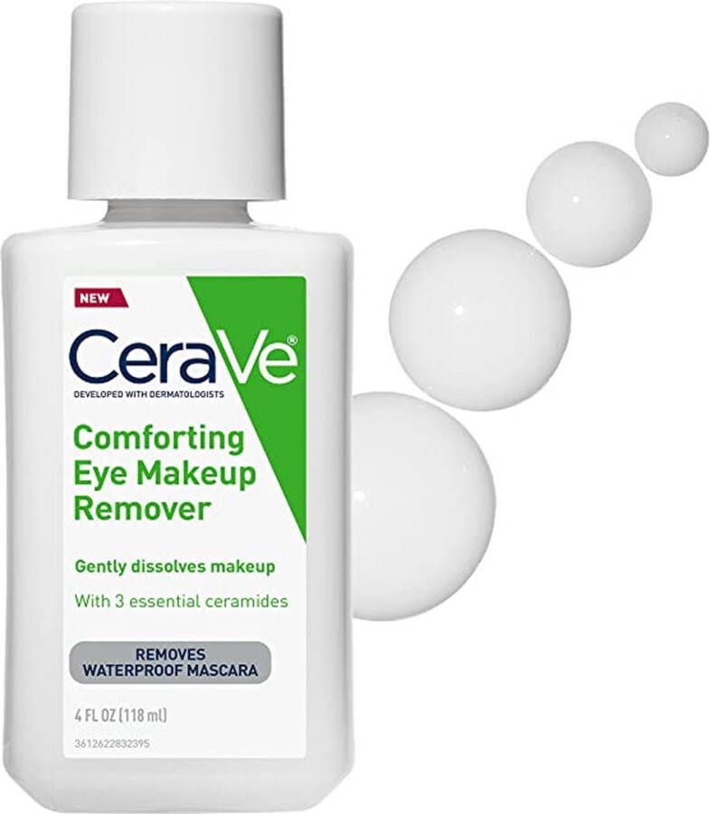 CeraVe Oogmake-up Remover Waterproof make-up remover met hyaluronzuur en ceramiden Niet-comedogeen geurvrij niet-vettig 118ml