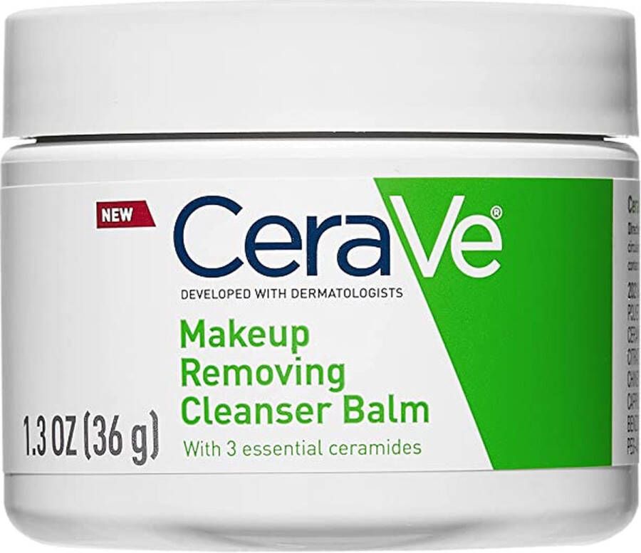 CeraVe Reinigingsbalsem Hydraterende make-upverwijderaar met ceramiden en plantaardige jojoba-olie voor gezichtsmake-up Make-up remover balsem- 36g