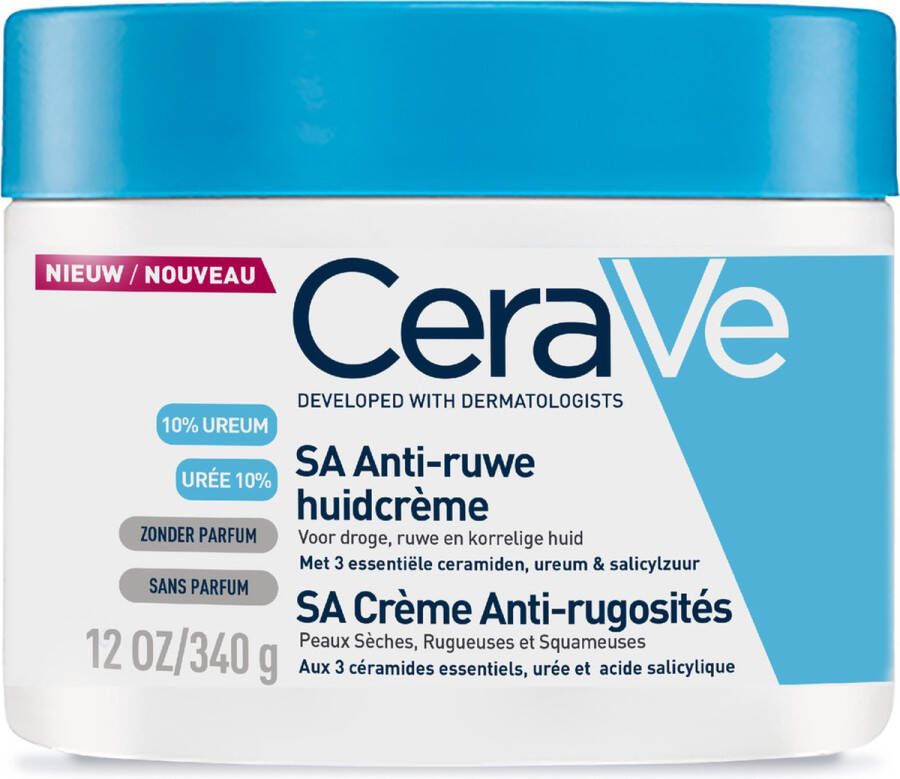 CeraVe SA Smoothing Cream Bodycréme droge en ruwe huid 340 g SA Anti-Ruwe Huid Crème