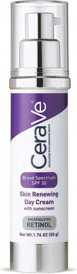 CeraVe Skin Renewing Retinol Dagcrème met Zonnebrandcrème Anti-aging SPF 30 Verzacht en Hydrateert de huid