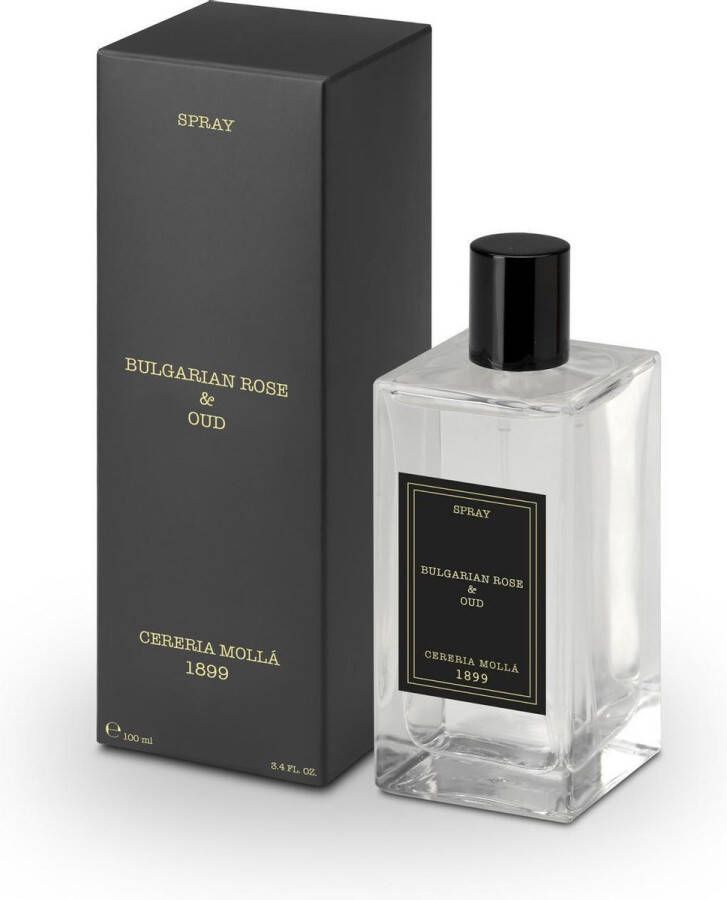 Cereria Mollà 1899 Room Spray Bulgarian Rose & Oud Huis parfum Body Interieurparfum Mist 100ml roomspray interieurspray bodymist