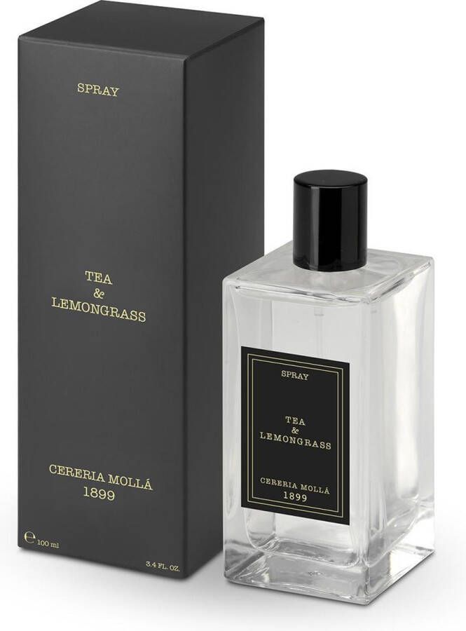 Cereria Mollà 1899 Room Spray Tea & Lemongrass Huis parfum Interieurparfum Body Mist 100ml interieurspray roomspray fris