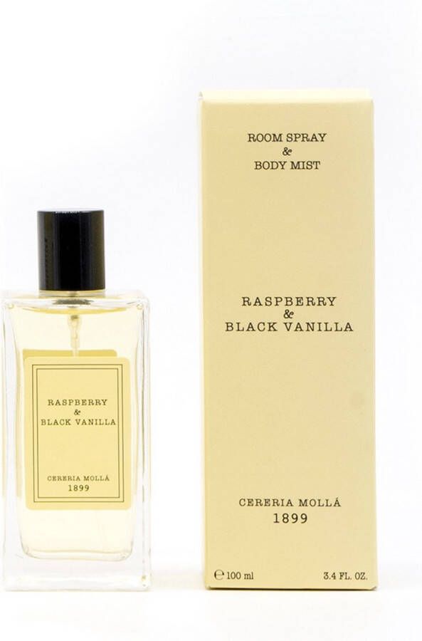 Cereria Mollà 1899 Roomspray Raspberry & black vanilla bodymist huisparfum 100 ml vanille