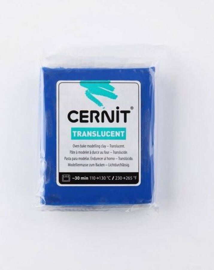 Cernit Boetseerklei blauw Transparent 56g sapphire 1 stuk