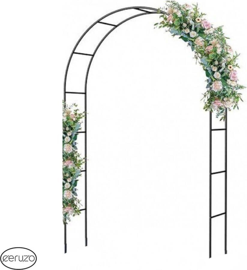 Ceruzo Rozenboog 140 x 240 cm Metalen Klimhulp voor Rozen en Klimplanten Gepoedercoat Frame