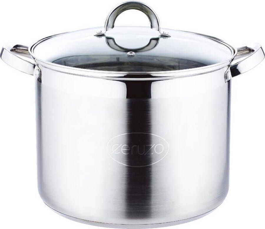 Ceruzo RVS Grote Soeppan 20 Liter- Diameter 32 cm- H 25cm Inductie Stamppotpan
