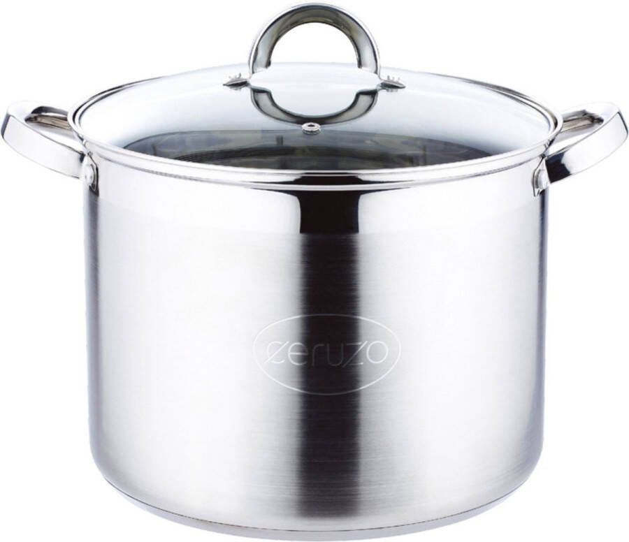 Ceruzo RVS Soeppan Diameter 26 cm -H 19 cm 9.5 liter Stamppot Pan