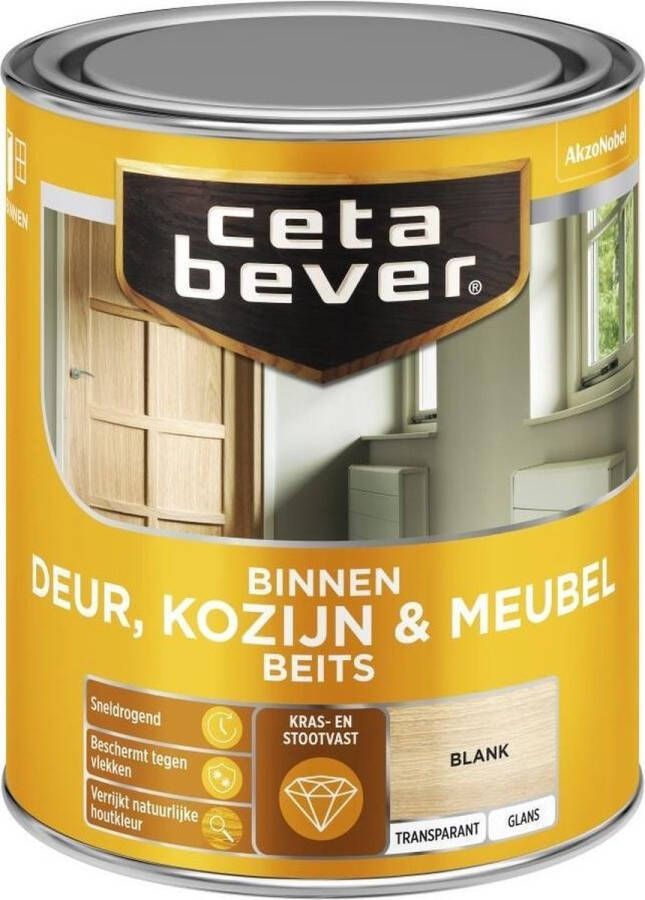 Cetabever Binnenbeits Transparant Deur & Kozijn Glans Blank 750ml