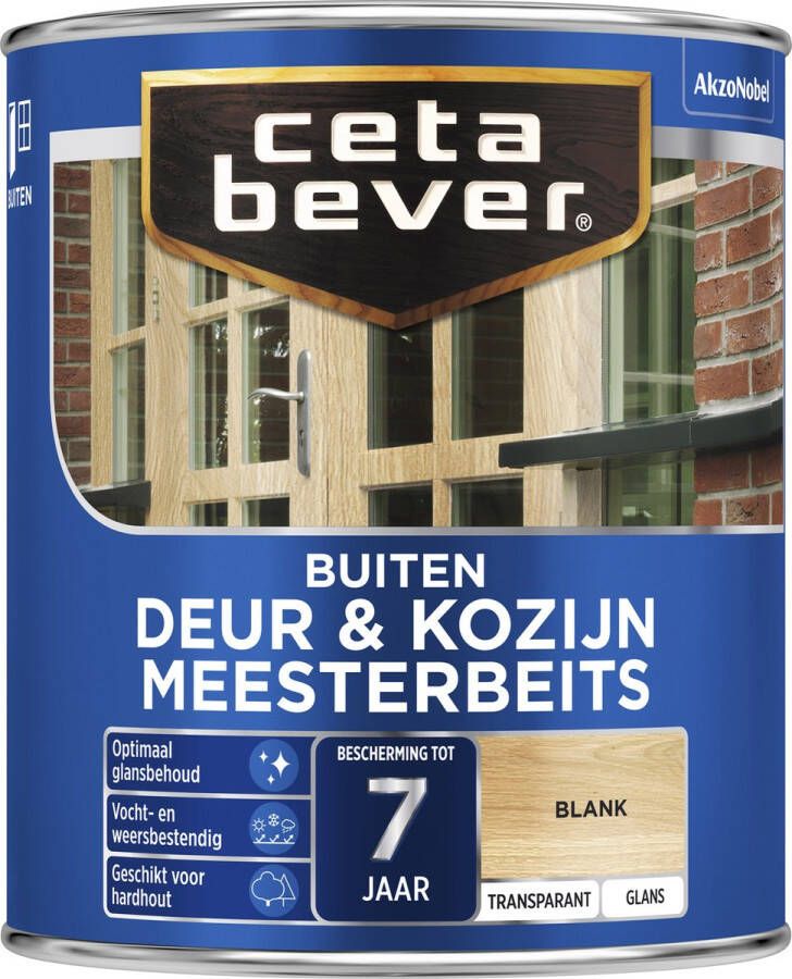 CetaBever Buiten Deur & Kozijn Meester Beits Glans Blank 2 5 liter