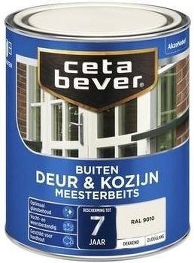 CetaBever Buiten Deur & Kozijn Meester Beits Glans RAL 9010 750 ml